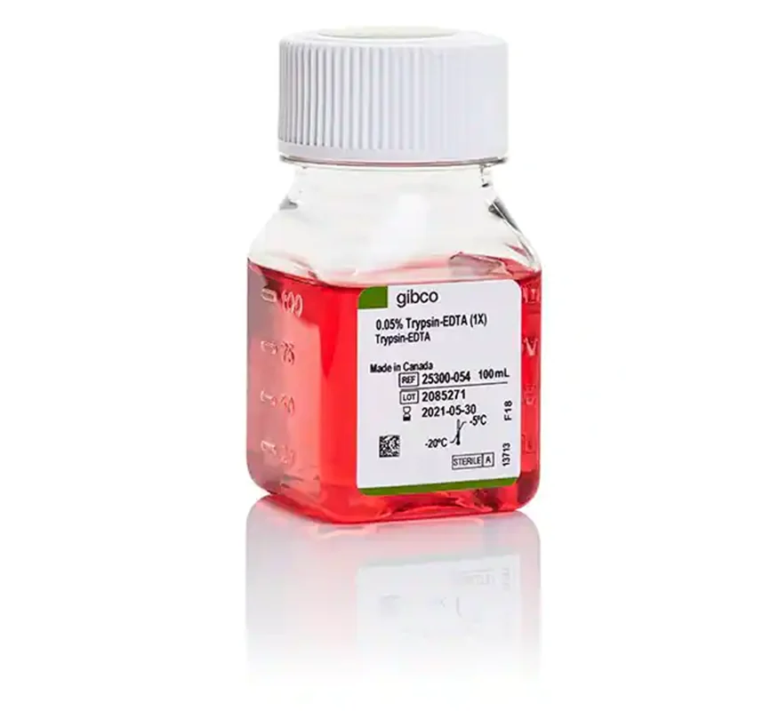 Gibco™ Trypsin-EDTA (0.05%), phenol red Cat: 25300054 / 100ml